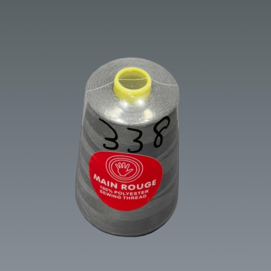 חוט תפירה אפור – פוליאסטר 100% – דגם 338 | מותג הבית