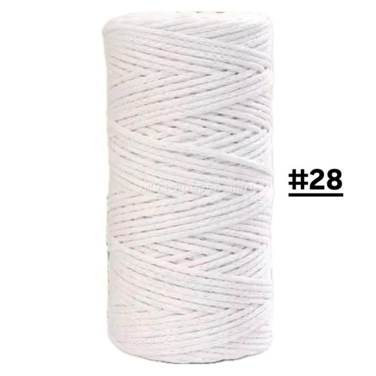 חוט מקראמה בצבע שמנת – מס’ 28