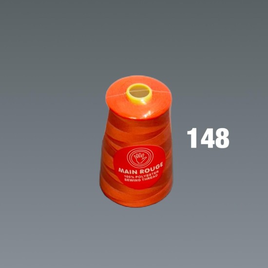 חוט תפירה כתום חזק – פוליאסטר 100% – דגם 148 | מותג הבית