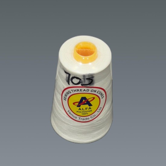 חוט תפירה אוופוויט בהיר – פוליאסטר 100% – דגם 105| מותג הבית