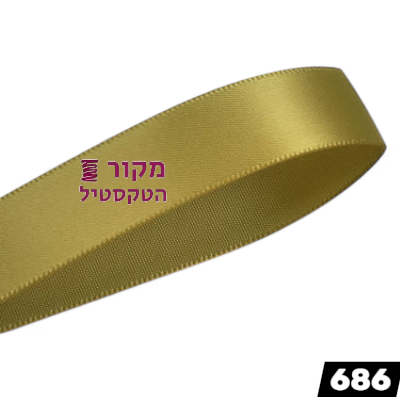 סרט סאטן YAMA אוליב מוזהב – ירוק־זהוב עמוק