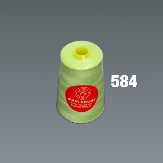 חוט תפירה ירוק בהיר – פוליאסטר 100% – דגם 584 | מותג הבית