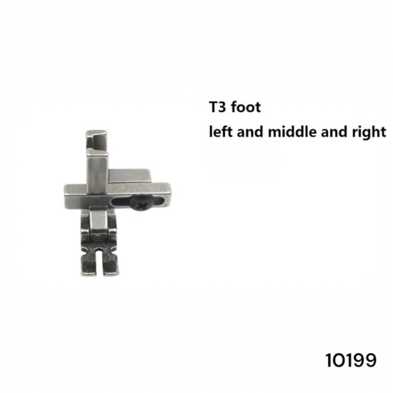 רגלית תפירה T3 למכונת תפירה תעשייתית – ימין, אמצע ושמאל (דגם 10199)