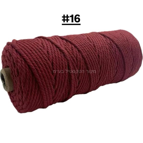 חוט מקראמה בצבע אדום כהה – מס’ #16 |
