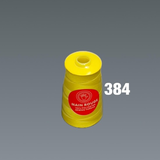 חוט תפירה צהוב בובספוג – פוליאסטר 100% – דגם 384 | מותג הבית