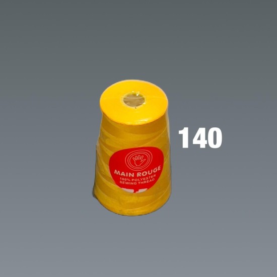 חוט תפירה צהוב חרדל– פוליאסטר 100% – דגם140 | מותג הבית