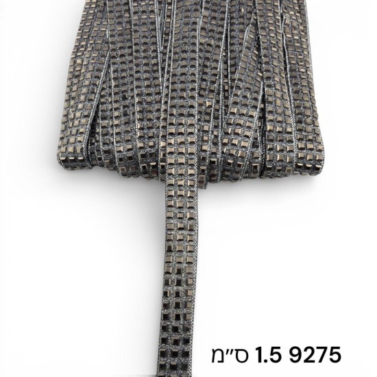 סרט אבנים מרובע גרפיט מטאלי 1.5 ס״מ 9275