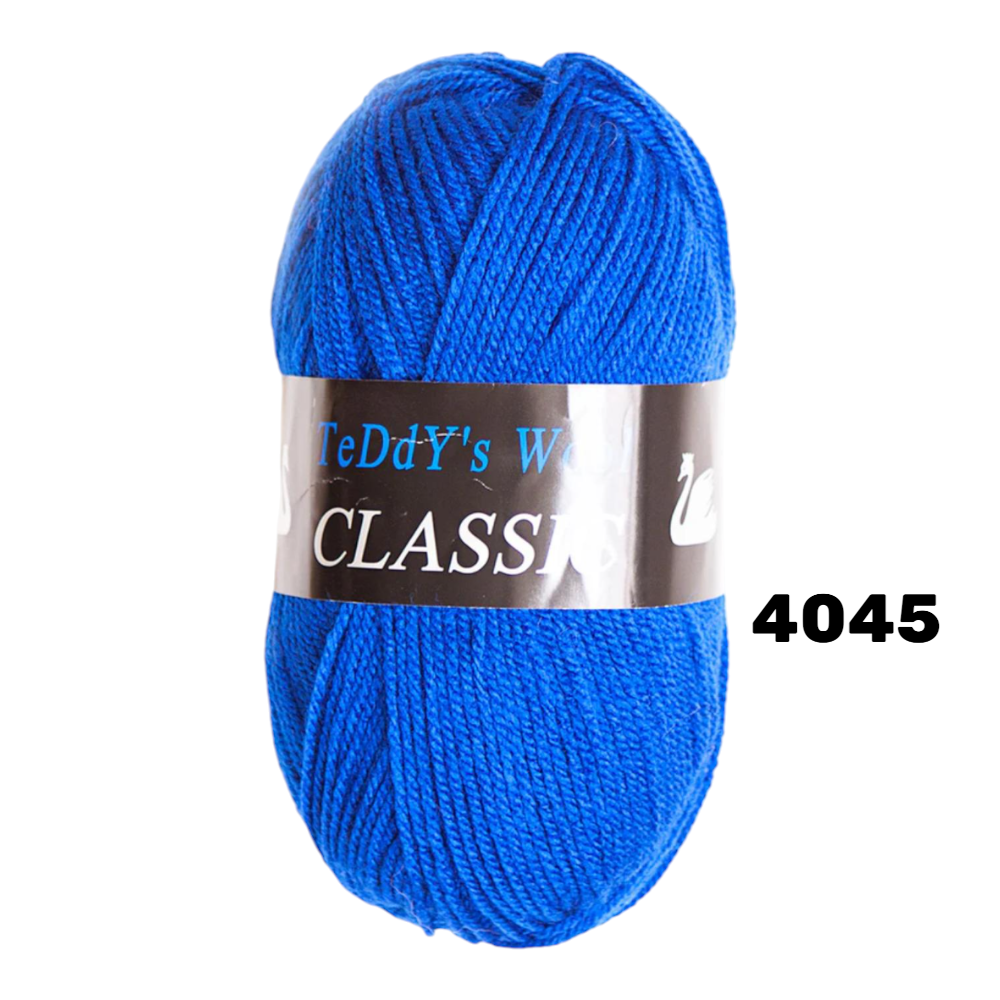 חוט סריגה Teddy's Wool CLASSIC – 100% אקריליק פרימיום – 100 גרם / 220 מטר – צבע 4045