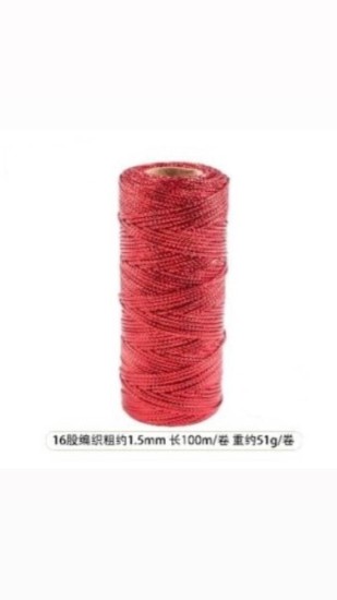 חוט לורקס אדום מבריק 1.5 מ”מ – אורך 100 מטר | דגם 10298