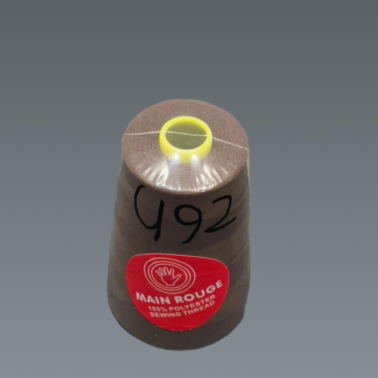 חוט תפירה חום – פוליאסטר 100% – דגם 492 | מותג הבית