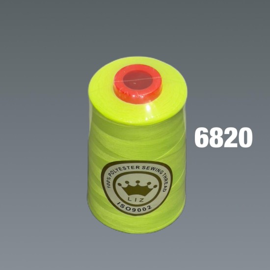 חוט תפירה צהוב זוהר – פוליאסטר 100% – דגם 6820| מותג הבית