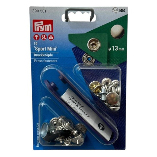 לחצניות “ספורט מיני” 13 מ”מ מתכת – Prym