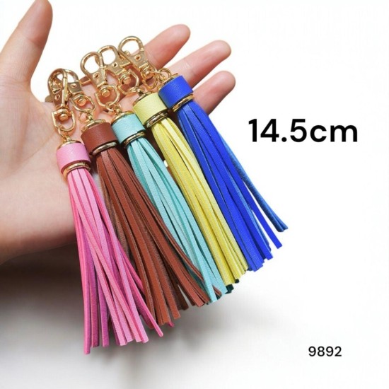 מחזיק מפתחות גדיל זמש צבעוני – 14.5 ס”מ | מק”ט 9892