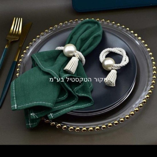 מחזיק מפיות עם חרוז פנינה וגדיל כותנה – דגם 9950