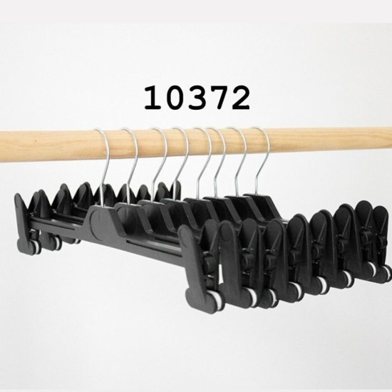 קולב פלסטיק עבה עם קליפים רחבים