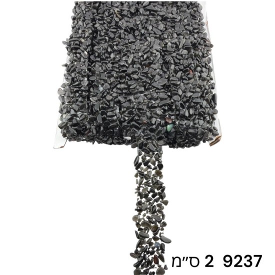 סרט אבנים שחור אבני חן גמיש 2 ס״מ 9237