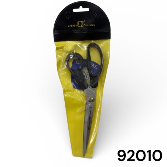 מספריים מקצועיים D.PERES SOLINGEN PERFECTION 92010 – תוצרת גרמניה – ידיות כחולות מעוצבות – מספרת תפירה ובדים 26 ס"מ – דגם 92010