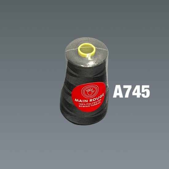 חוט תפירה אפור כהה – פוליאסטר 100% – דגם A745 | מותג הבית