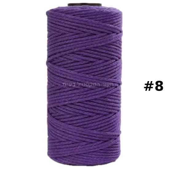 חוט מקראמה בצבע סגול חציל – מס’ 9