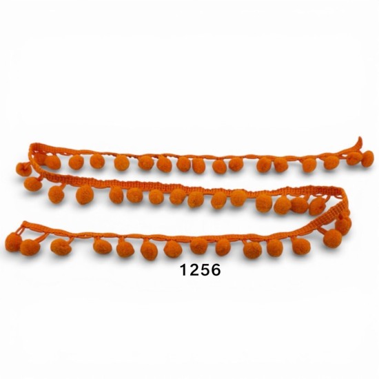 סרט פונפונים כתום עז – דגם 1256 | מחיר למטר