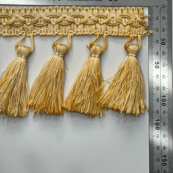 פס פרנזים גדילים בצבע זהב בהיר – גובה 10 ס״מ דגם6547