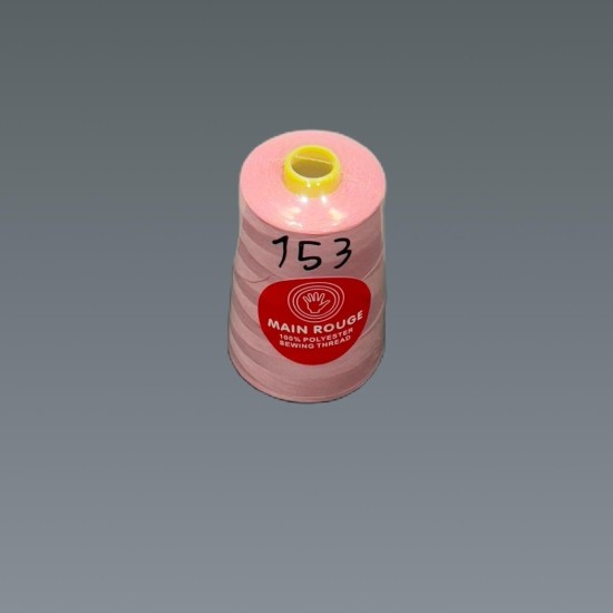 חוט תפירה ורוד בייבי – פוליאסטר 100% – דגם 153 | מותג הבית