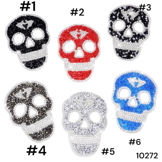 תג גולגולת משובץ באבנים | לבגדים ואביזרים | דגם 10272