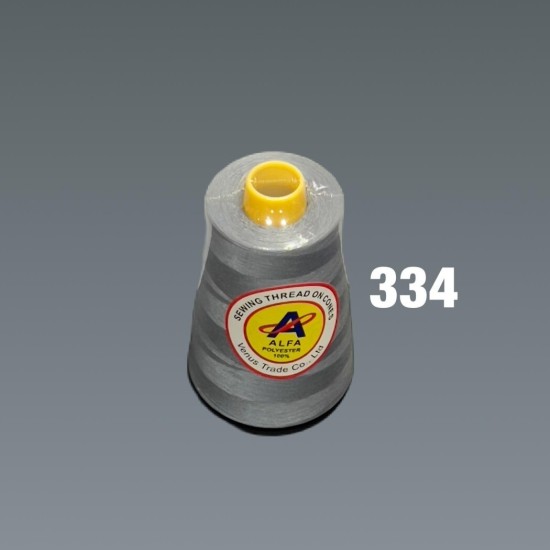 חוט תפירה אפור – פוליאסטר 100% – דגם 334| מותג הבית