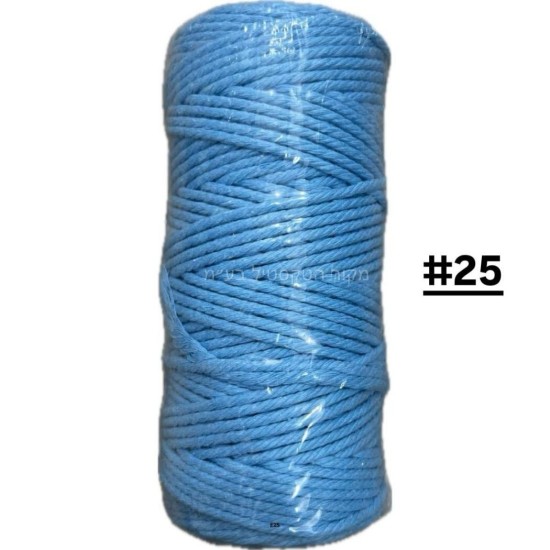 חוט מקראמה בצבע תכלת – מס’ 25
