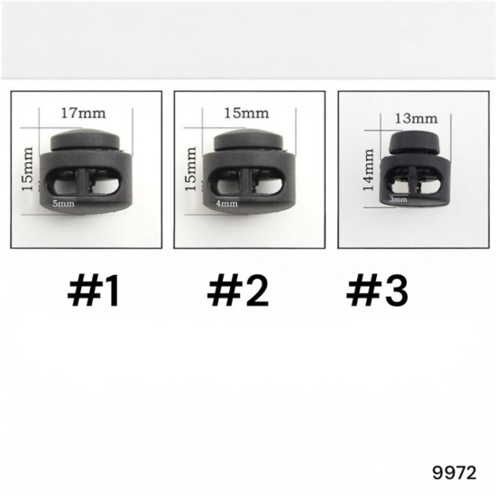עצור שרוך פלסטיק במבחר מידות | קל ונוח לשימוש | יחידה אחת