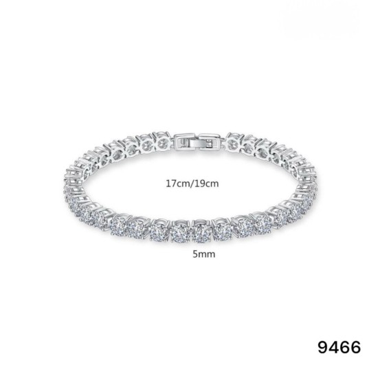 צמיד טניס יוקרתי משובץ אבני זירקון | דגם 9466