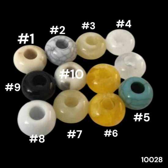 חרוזים שיש במגוון צבעים דגם10028