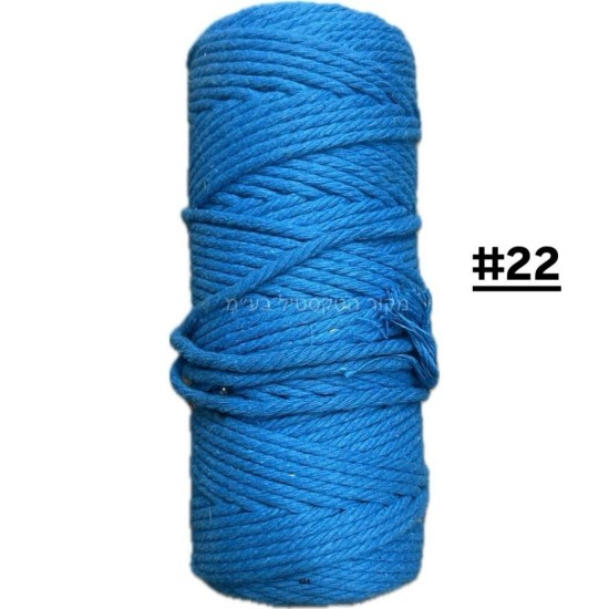 חוט מקראמה בצבע טורקיז כהה – מס’ 22