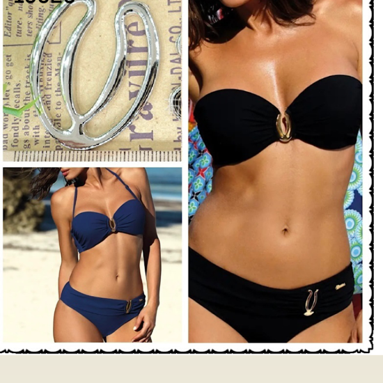 אבזם מתכת בצורת U לבגדי ים דגם10026