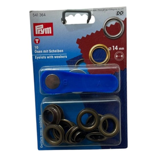 סט עיניות עם דיסקיות 14 מ”מ ברונזה – Prym