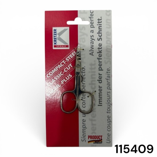 מספריים לרקמה KRETZER SPIRALE 115409 | מספרי רקמה ישרות 10 ס״מ גרמניות | מקור הטקסטיל