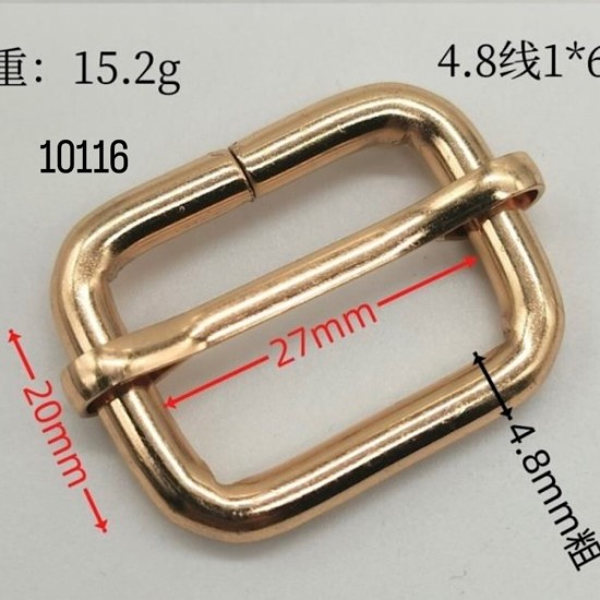 אבזם מתכת מלבני עם מוט – 27×20 מ״מ 