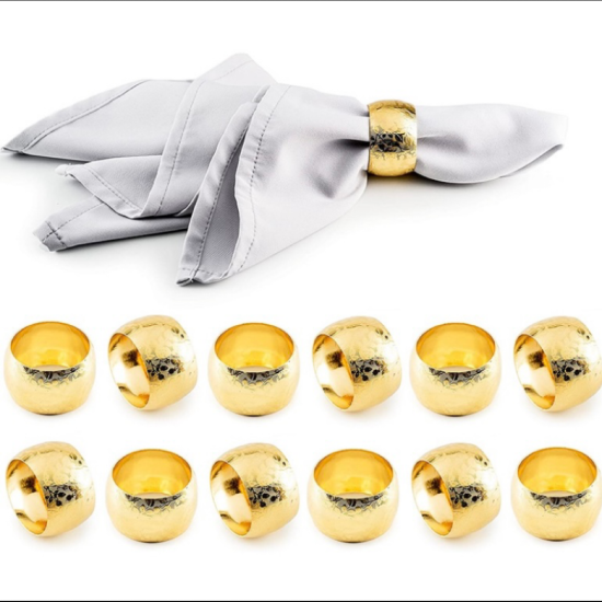  טבעת למפיות בזהב מבריק | דגם 9938