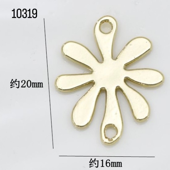  מחבר מתכת פרח 8 עלים – זהב 