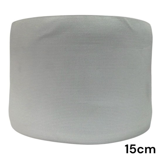 גומי סריגה פלטה 15 ס״מ בגליל – לבן