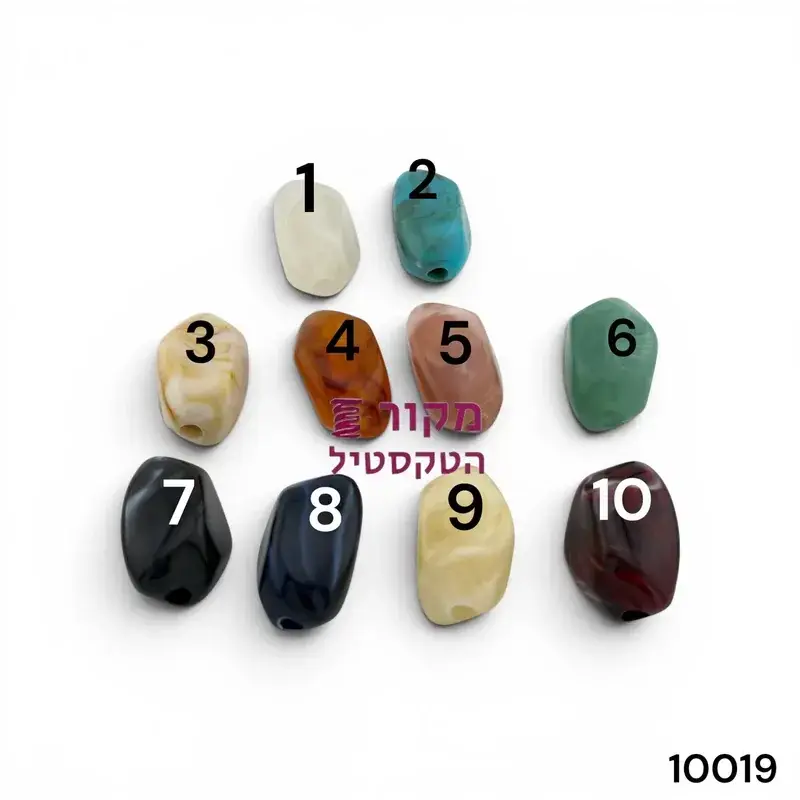 חרוז פלסטיק דמוי שיש לבגדי ים – דגם 10019