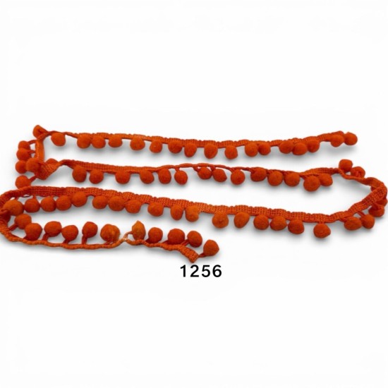 סרט פונפונים כתום עז – דגם 1256 | מחיר למטר