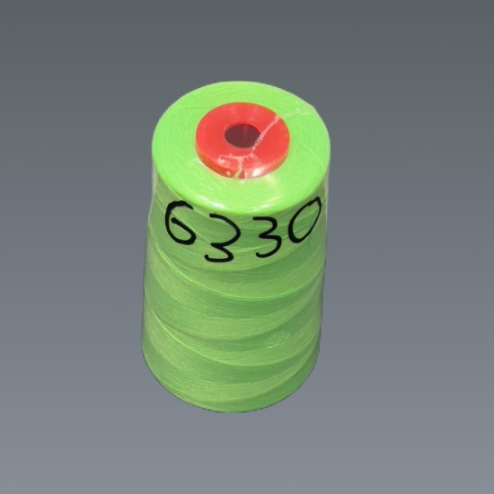 חוט תפירה ירוק זוהר בהיר – פוליאסטר 100% – דגם 6330| מותג הבית