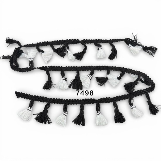 סרט גדילים שחור לבן – דגם 7498 | מחיר למטר