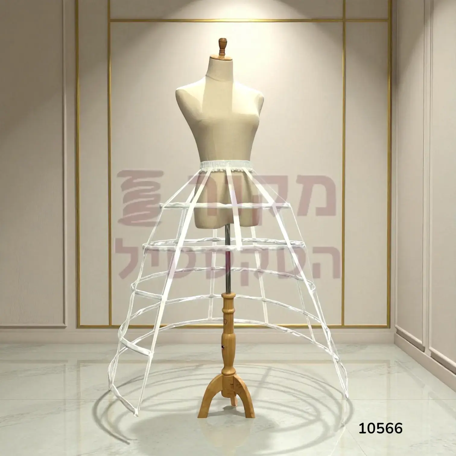 חצאית ניפוח מקצועית קרינולינה 5 שלבים פתוחה | דגם 10567 | מקור הטקסטיל