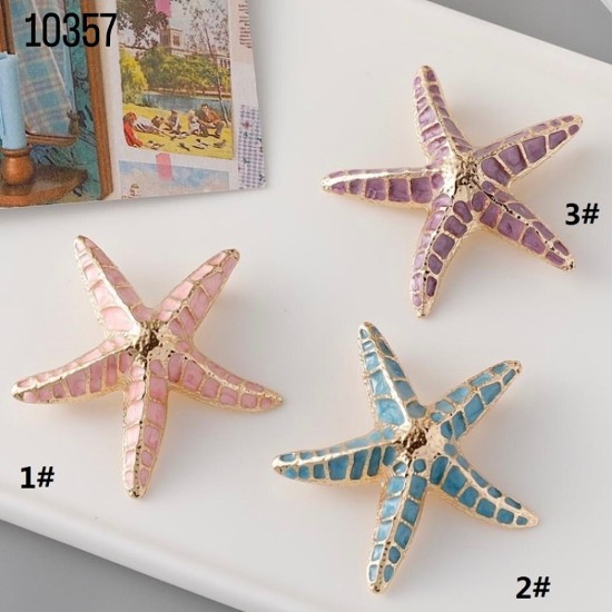 כוכב ים דקורטיבי מצופה אמייל 
