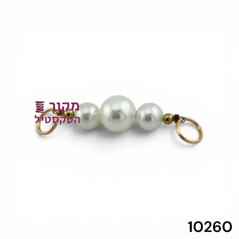 אבזם פנינים דקורטיבי לבגד ים ולשמלת ערב 