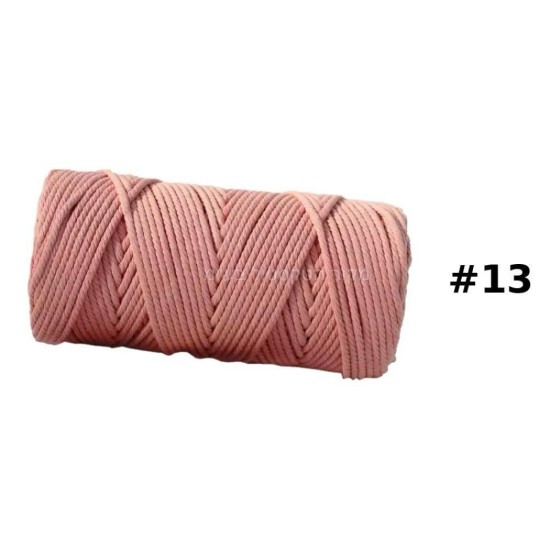 חוט מקראמה בצבע ורוד עתיק – מס’ 13
