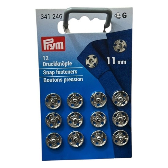 תיקתקים מתכת Prym – 11 מ”מ (סט 12 יחידות)