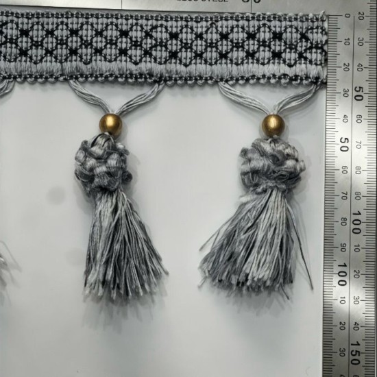 פס פרנזים אפור עם כדור זהב – גובה 12 ס״מ דגם6067